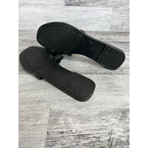 She & In Womens Black Open-Toe Slide Sandals Size 8 - Picture 8 of 8